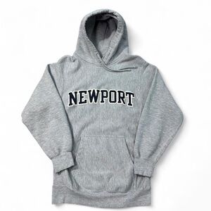 Vintage 90s MV Sport Pro Weave Newport RI embroidered hoodie grey XS mens